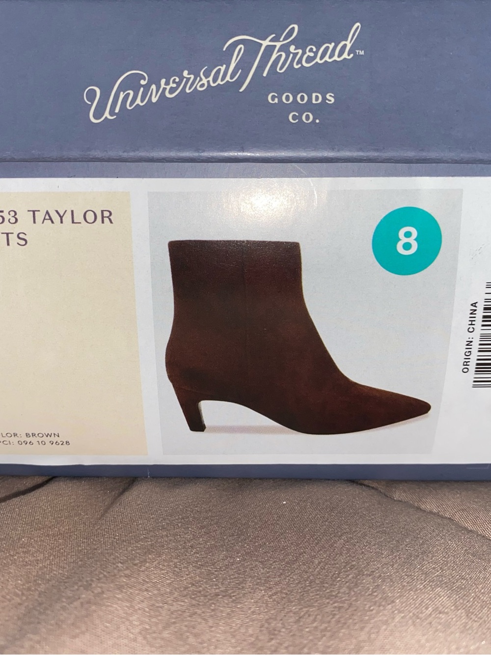 Universal Thread Brown Suede Pointed Ankle Booties